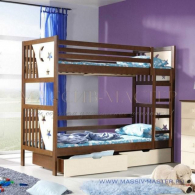 Кровать двухъярусная - Детская творческая мастерская "Многоликое дерево"