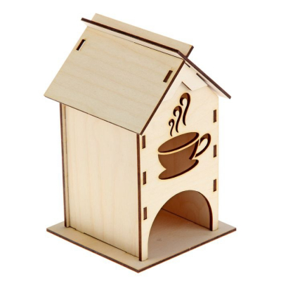 Лазерная резка чайного домика - Мастер-классы и занятия по деревообработке с детьми | Студия Многоликое дерево